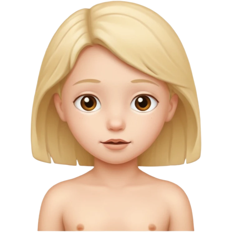 Enfant nue avec emoji