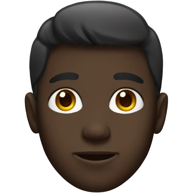 An extremely full young man with dark skin. emoji