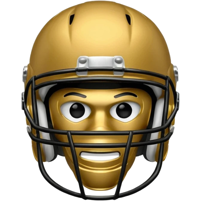college football player helmets dark gold  emoji