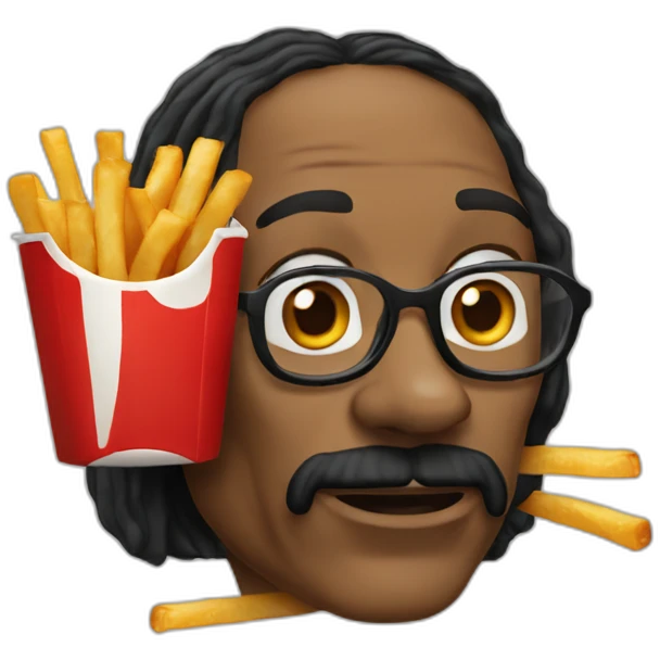 snoop dog eating fries emoji