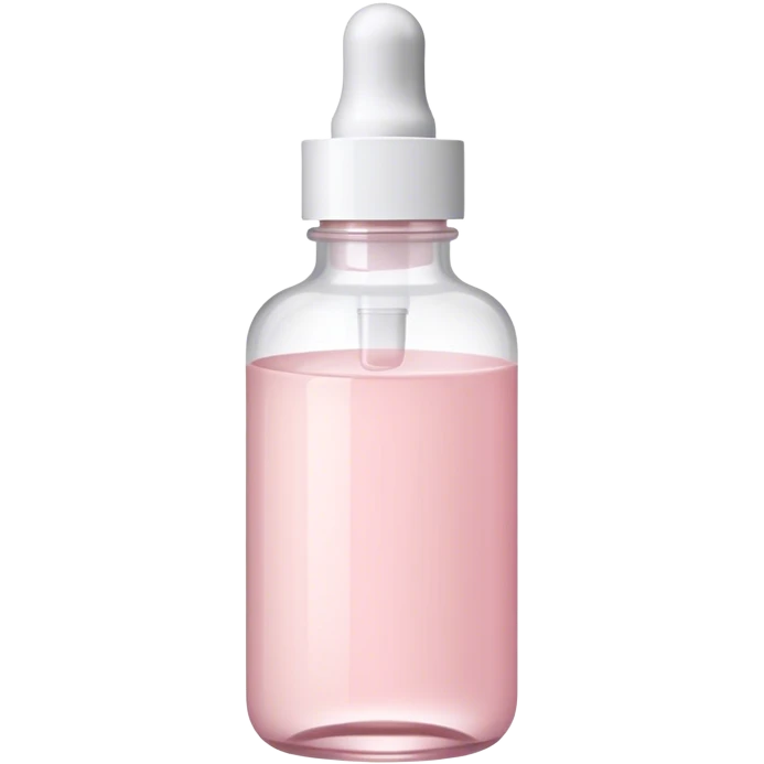 Pale pink serum bottle with white top emoji