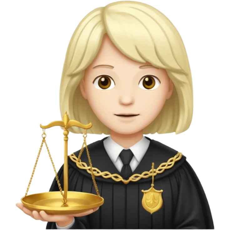 Fancy judge with golden scales emoji
