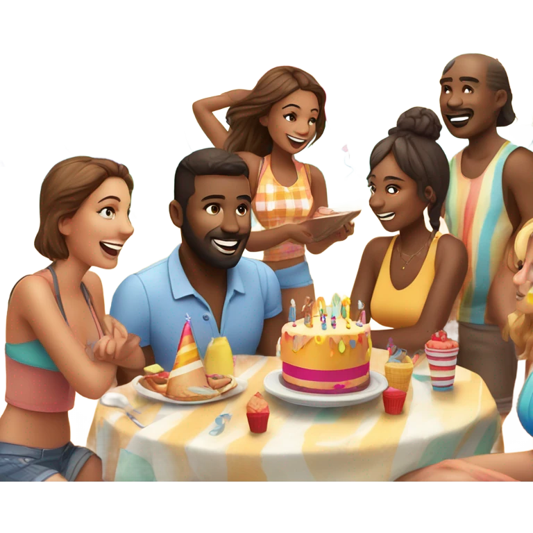 beach birthday emoji