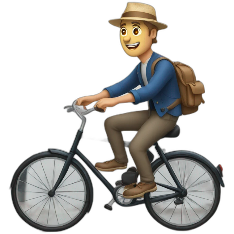 french man on a bicycle emoji
