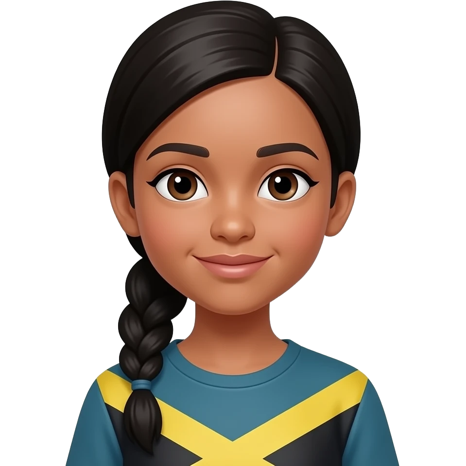 a girl with braid thats 10 and light skin black from jamcia emoji