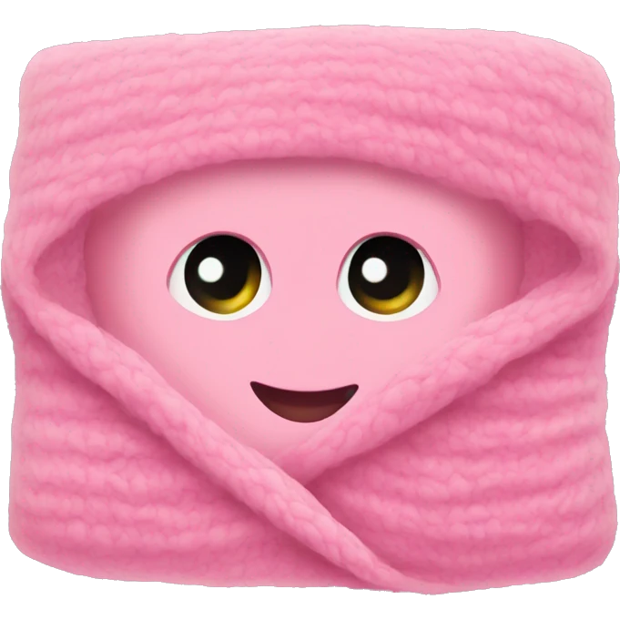 Pink cozy blanket emoji