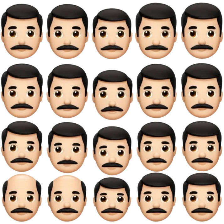 Only moustaches  emoji