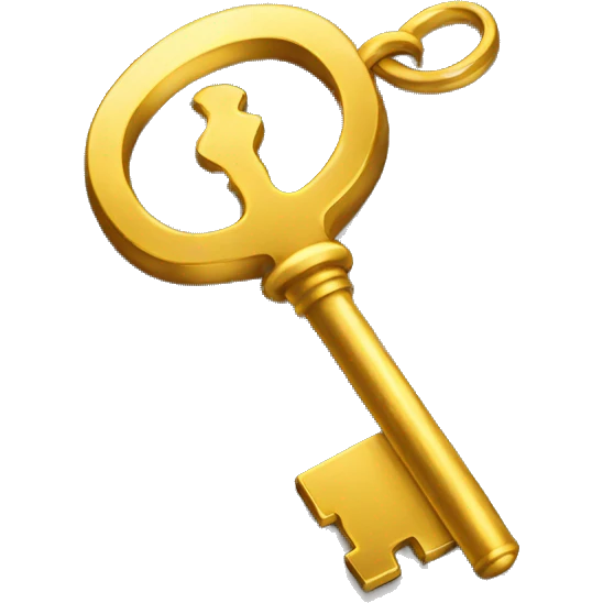 Gold colour Key emoji