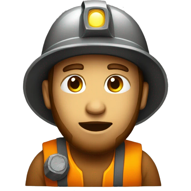 miner in a mine emoji