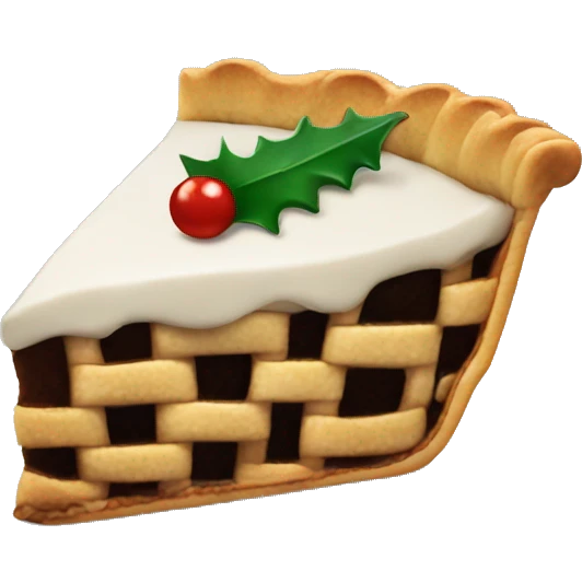 realistic Christmas pie emoji