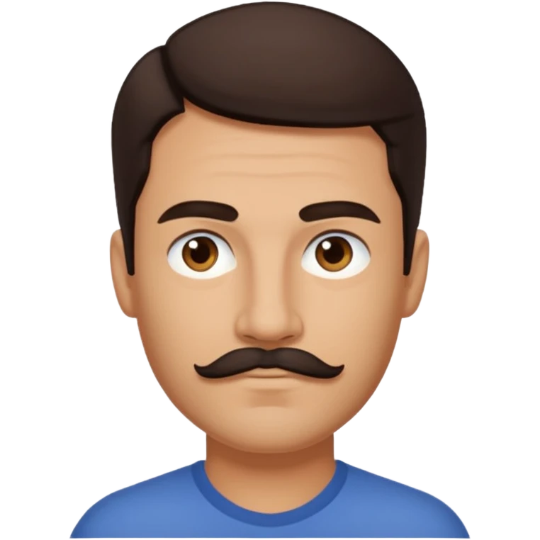 Marcus Patrick (b.1974) with dark brown hair and thin mustache emoji
