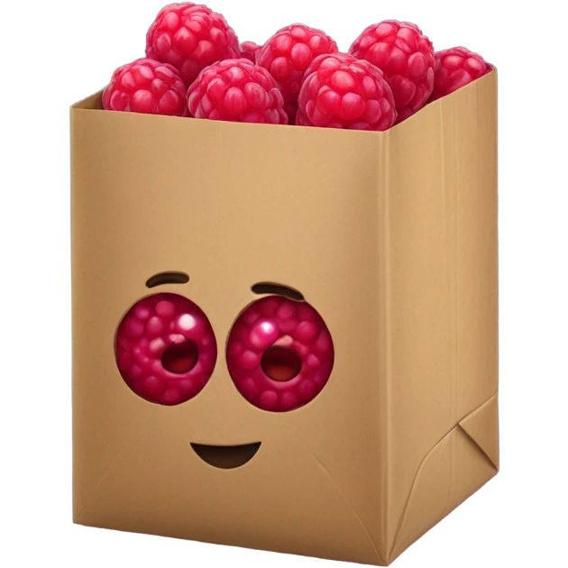 raspberries in a package  emoji
