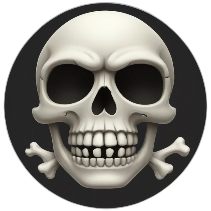 cool badass skull emoji