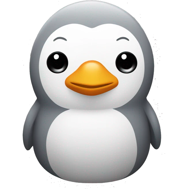 Pingouin gris et blanc avec un tout petit becs  emoji
