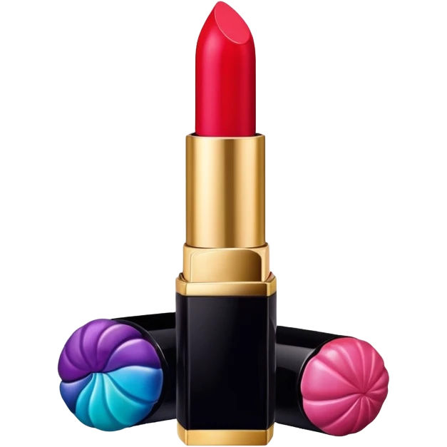 Ysl lipstick with colorful shells  emoji