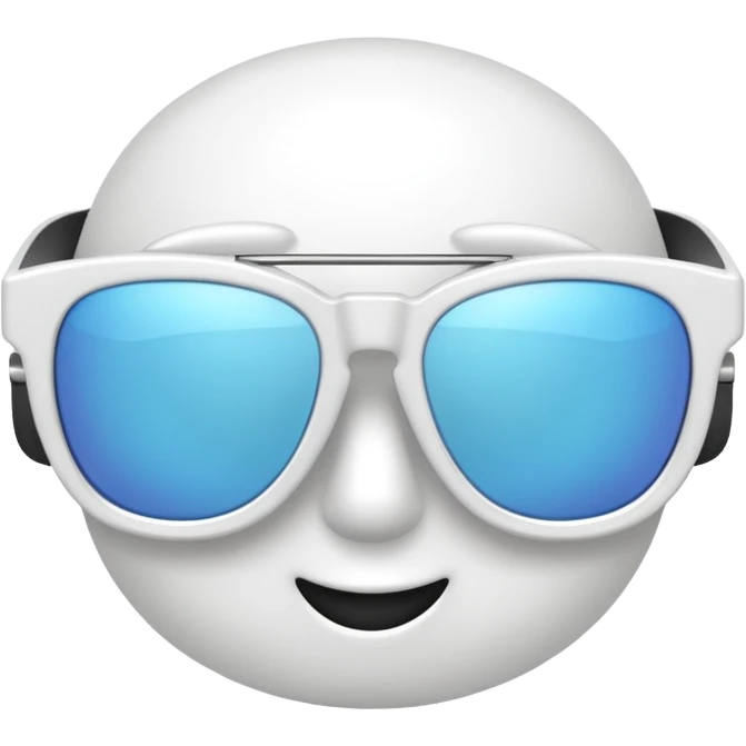 3d style white sunglasses emoji