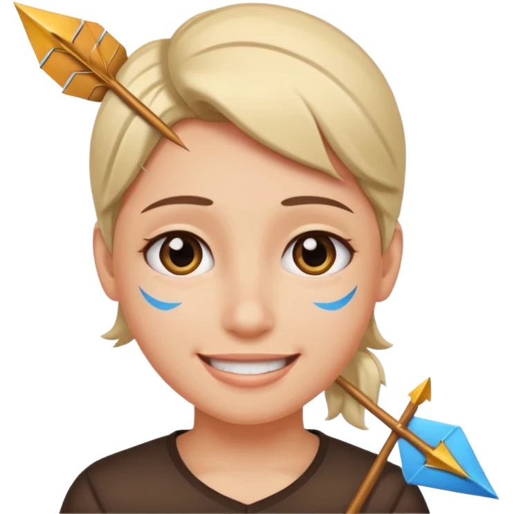 smile,two tears, arrow eyes and head tilted a little emoji