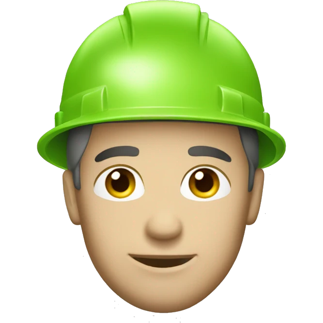 construction green hard hat helmet male emoji