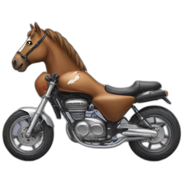 horse on a motobike emoji