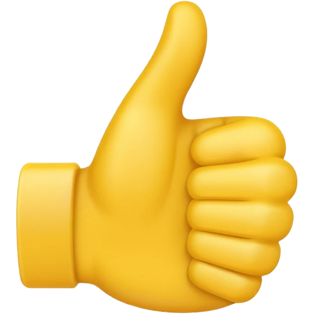thumbs up emoji with two thumbs facinf outwards emoji