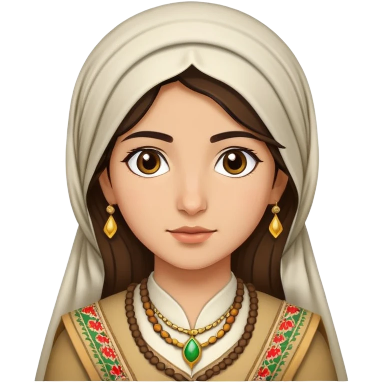 Kurdish girl with traditional clothes emoji