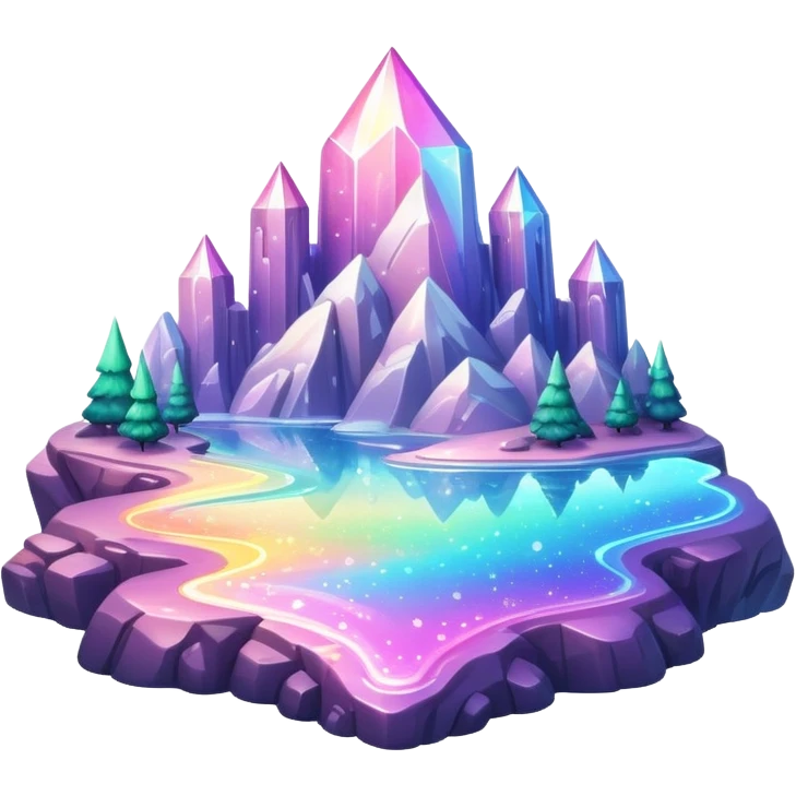 Iridescent epic glistening glossy sparkly shiny glittery scenery  emoji