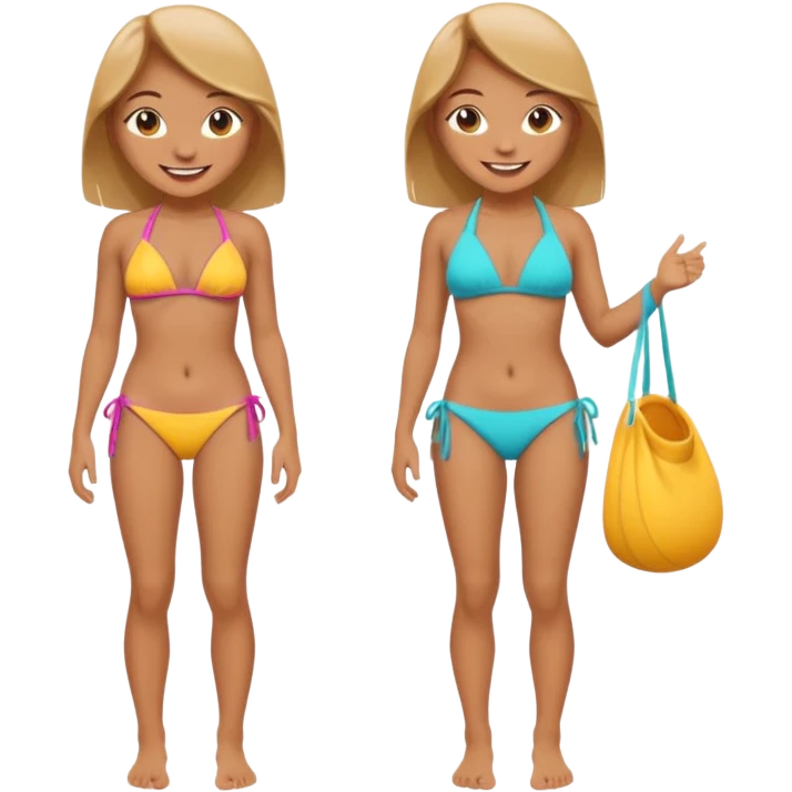 Sexy full body girl in bikini emoji