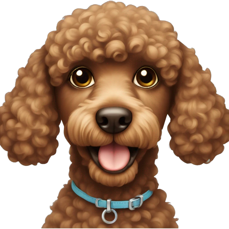 Brown poodle emoji