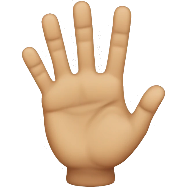 A hand with the 2 fingers in the middle up emoji