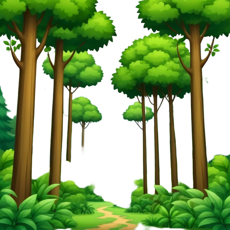 lush green forest with trees emoji
