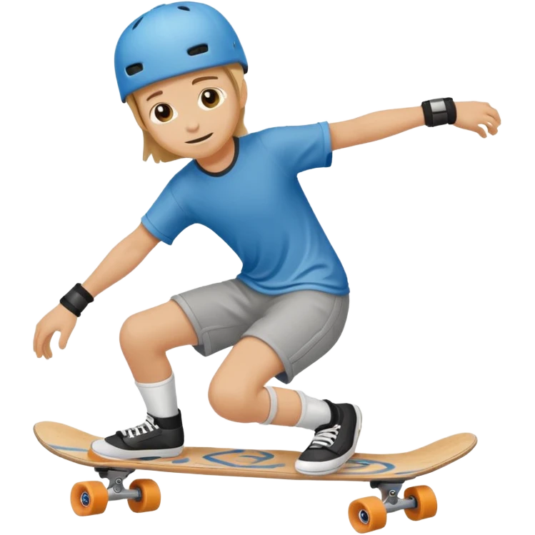 Knee pad skateboarder emoji