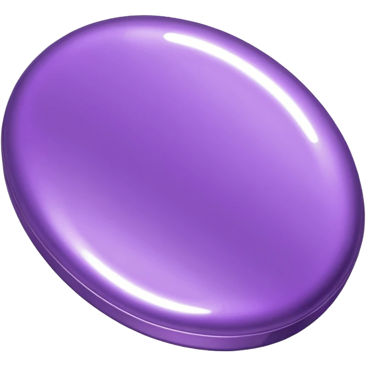 metallic purple oval candy in package emoji