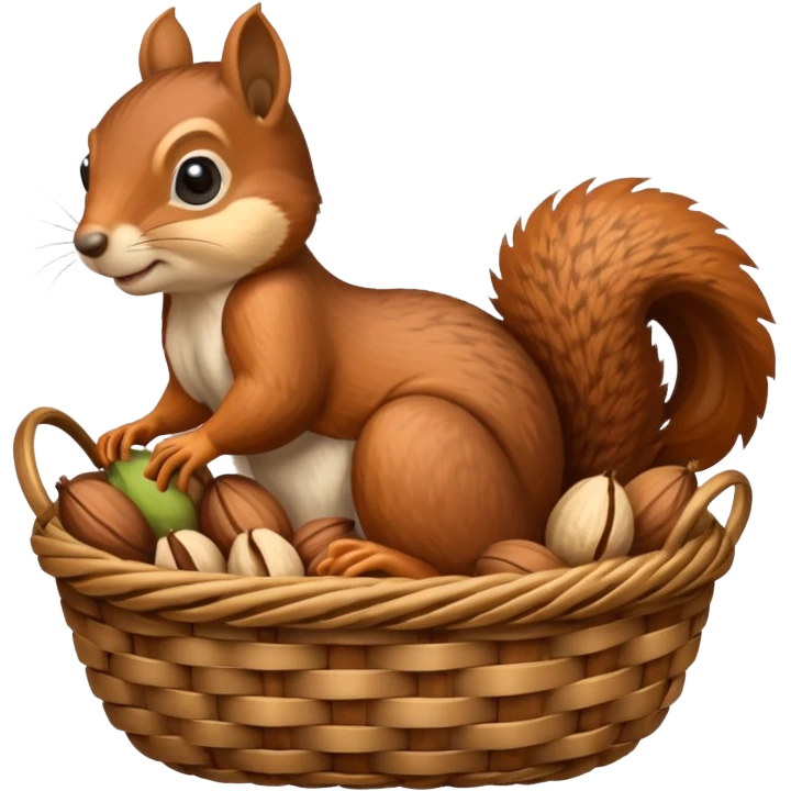 nut basket for squirrel emoji
