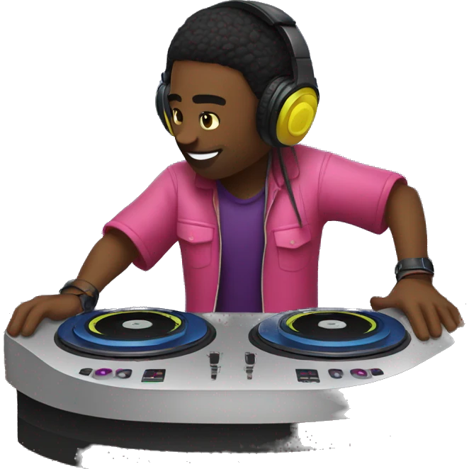 DJ MIXING IN A DANCE CLUB emoji