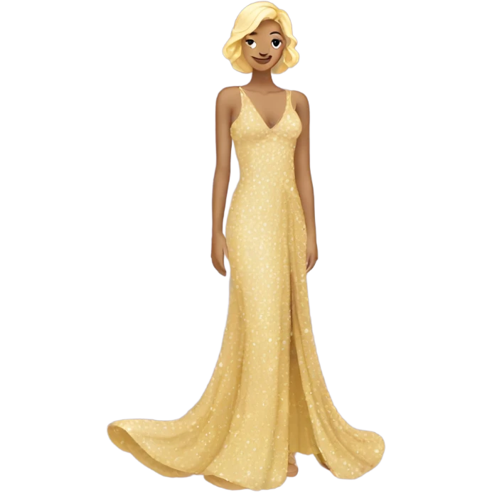 sparkly long gown emoji