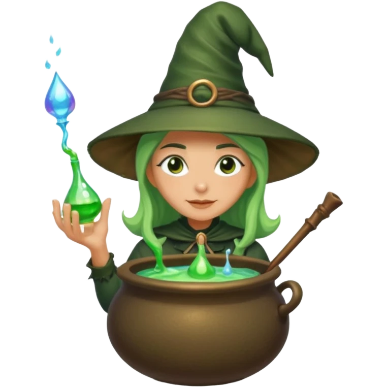 green witch cooking potion emoji