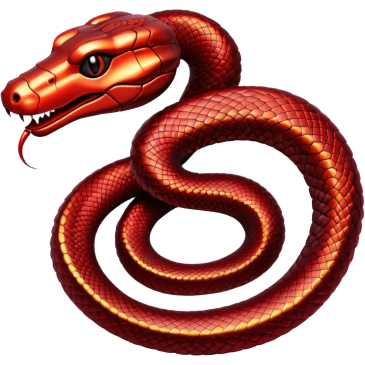 red glitter cyberpunk snake emoji