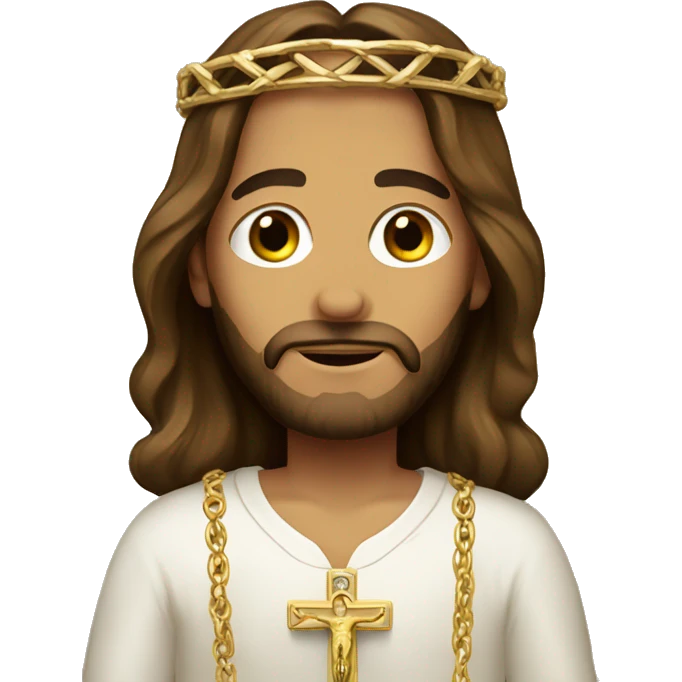 Jesus with lots of jewelry  emoji