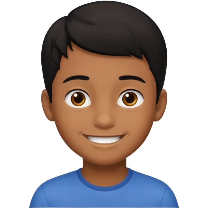 Brown boy black hair emoji emoji