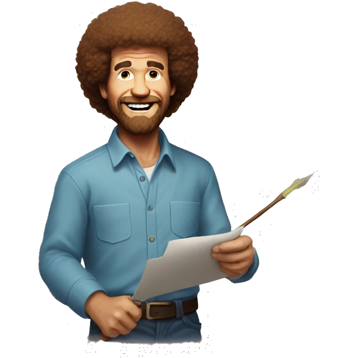 bob ross en dracofeu emoji