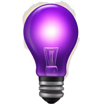 purple light shining upward emoji