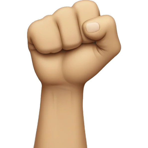 Clenched fist in celebration emoji