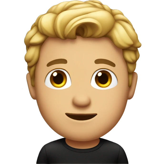 A handsome man in black shirt emoji