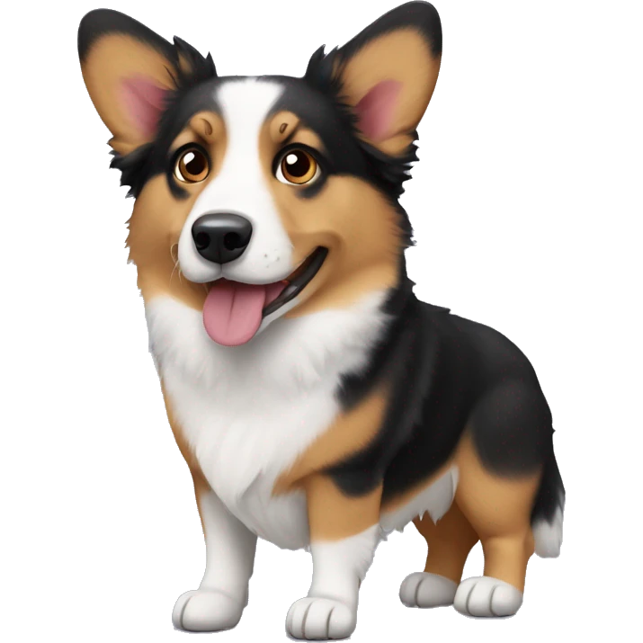 Corgie mixed with a Australian shepard emoji