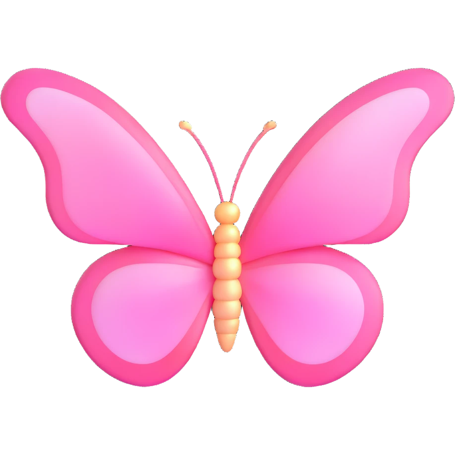 Light pink pearlescent butterfly emoji