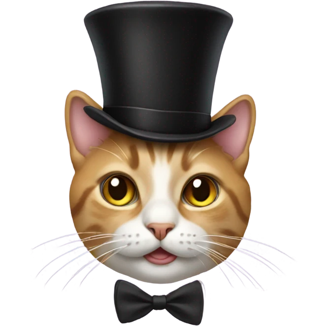 Cat with top hat emoji