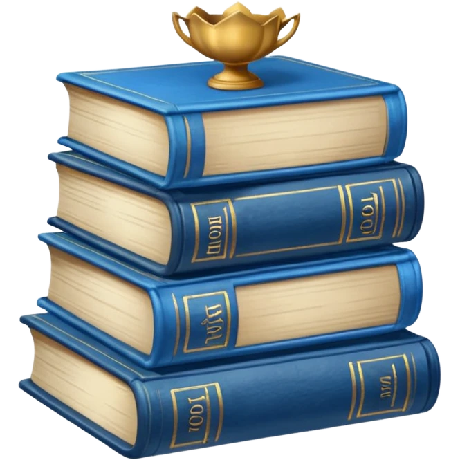 Blue books and pion AESTHETIC emoji