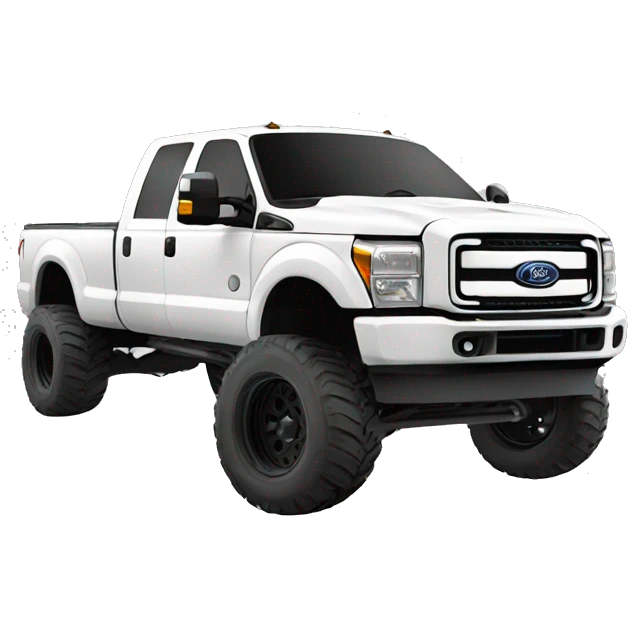 Lifted ford f350 white emoji
