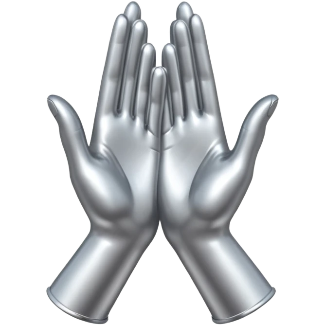 praying metallic hands emoji