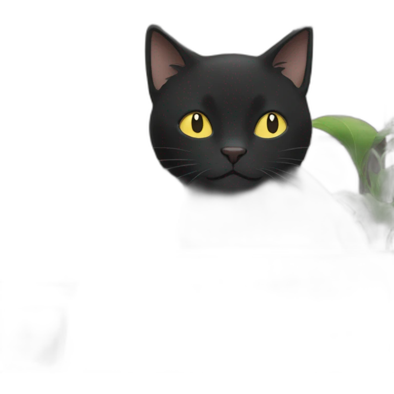the black cat in ghibli movie emoji